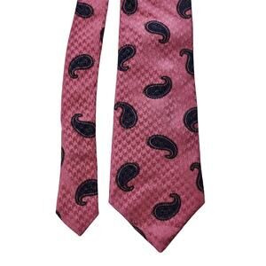 Norseman Vintage Silk Mens Tie Burgundy Necktie Neckwear Gentleman Y2k Retro